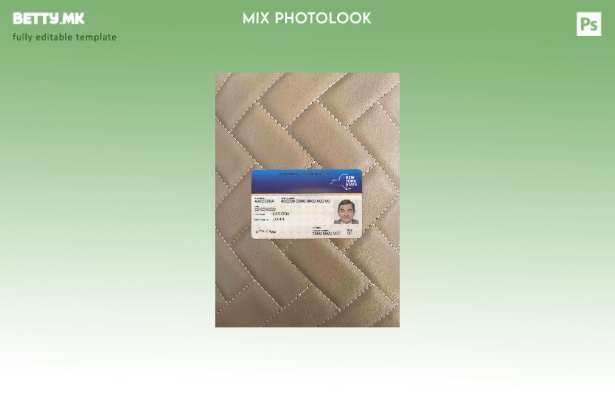 модерен стил САД Њујорк Медицинска картичка photolook ПРЕДЕН шаблон